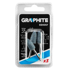 Slipsten kula 10 x 20 mm, skaft 3,2 mm, 3 st.