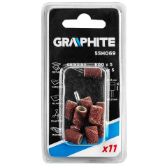 Slipband 6,3 mm, K60, K120, 10 st. + axel 3,2 mm