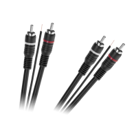 Kabel 2 x RCA - 2 x RCA med styrledning