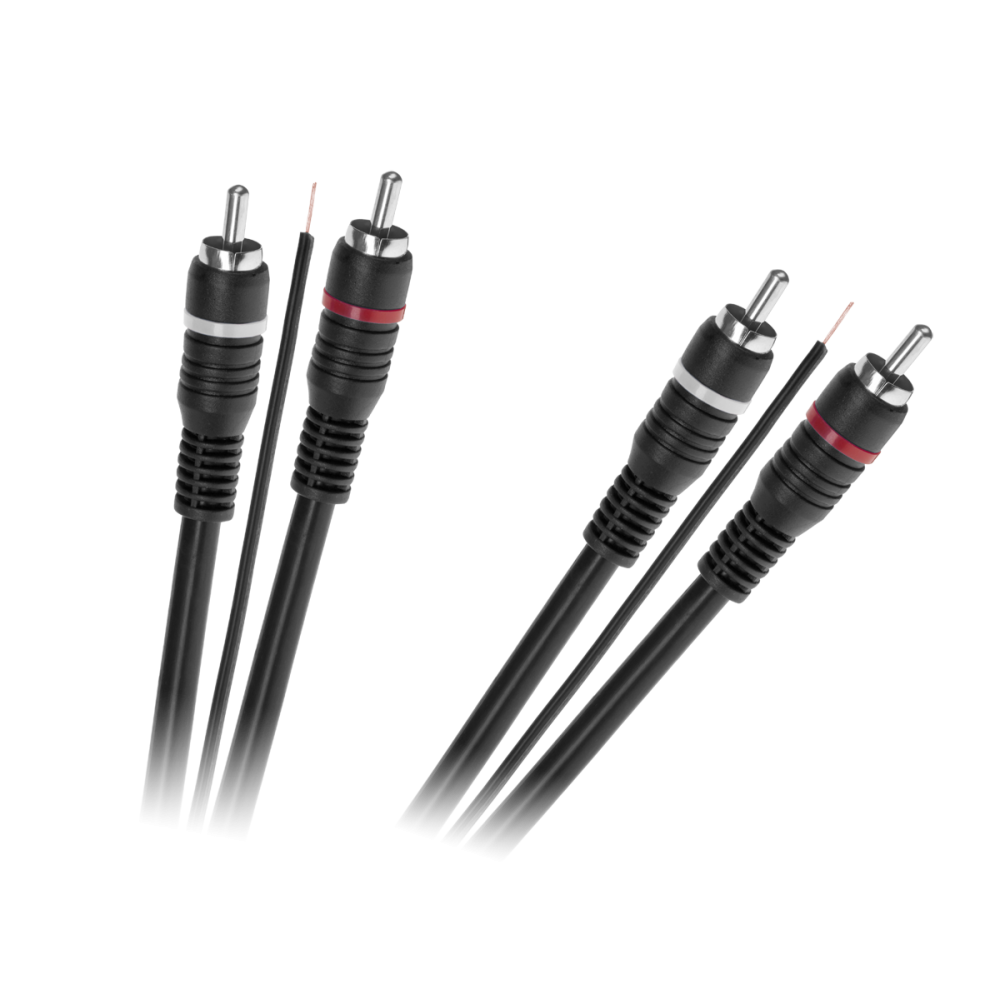 Kabel 2 x RCA - 2 x RCA med styrledning Kabel 2 x RCA - 2 x RCA med styrledning