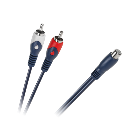 Kabel 1 x RCA-hona - 2 x RCA-hankontakter 0,2m