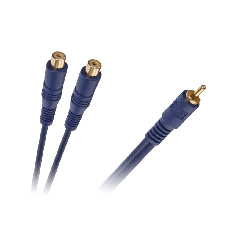 Kabel 1 x RCA hane - 2 RCA-uttag 0,2m