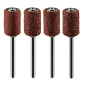 Slipband 6,3 mm, K60, K80, K120, K240, set med 100 stycken + axel 3,2 mm, 2 stycken.