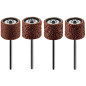 Slipband 12,7 mm, K60, K80, K120, K240, set med 100 stycken + axel 3,2 mm, 2 stycken.