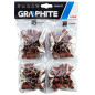 Slipband 12,7 mm, K60, K80, K120, K240, set med 100 stycken + axel 3,2 mm, 2 stycken.