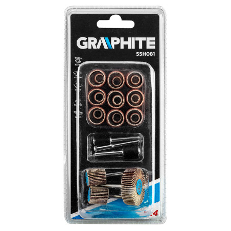 Tillbehör till minislipmaskin, slipband, sliparkiv, set med 24 stycken.