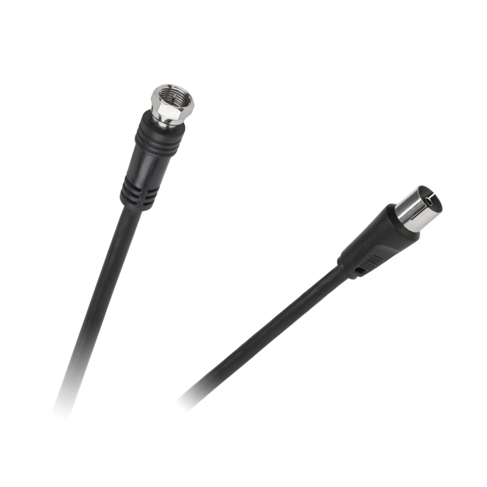 Kabel TV-anslutning - F-anslutning 1,8m svart