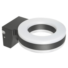 LED-lampa Maclean, väggmonterad, med PIR-sensor, PC+ALU, 20W, 1700lm, IP65, Neutral White 4000K, grå, MCE365