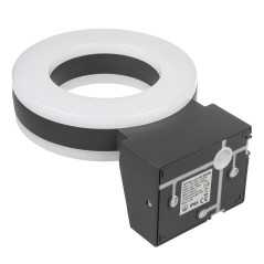 LED-lampa Maclean, väggmonterad, med PIR-sensor, PC+ALU, 20W, 1700lm, IP65, Neutral White 4000K, grå, MCE365 | HandlaSmidigt.se
