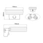 LED-lampa Maclean, väggmonterad, med PIR-sensor, PC+ALU, 20W, 1700lm, IP65, Neutral White 4000K, grå, MCE365
