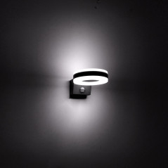 LED-lampa Maclean, väggmonterad, med PIR-sensor, PC+ALU, 20W, 1700lm, IP65, Neutral White 4000K, grå, MCE365 | HandlaSmidigt.se