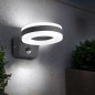 LED-lampa Maclean, väggmonterad, med PIR-sensor, PC+ALU, 20W, 1700lm, IP65, Neutral White 4000K, grå, MCE365
