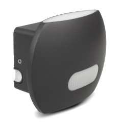 LED-lampa Maclean, Väggmonterad, Med PIR-sensor, PC+ALU, 20W, 1600lm, IP65, Neutralvit 4000K, Grå, MCE366 | HandlaSmidigt.se