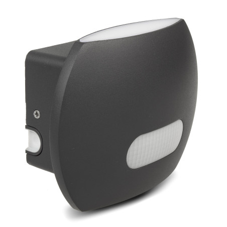 LED-lampa Maclean, Väggmonterad, Med PIR-sensor, PC+ALU, 20W, 1600lm, IP65, Neutralvit 4000K, Grå, MCE366 | HandlaSmidigt.se