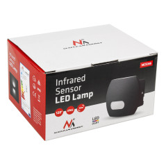 LED-lampa Maclean, Väggmonterad, Med PIR-sensor, PC+ALU, 20W, 1600lm, IP65, Neutralvit 4000K, Grå, MCE366 | HandlaSmidigt.se