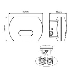 LED-lampa Maclean, Väggmonterad, Med PIR-sensor, PC+ALU, 20W, 1600lm, IP65, Neutralvit 4000K, Grå, MCE366 | HandlaSmidigt.se