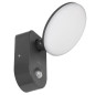 LED-lampa med PIR-sensor från Maclean, väggmonterad, med PIR-sensor, PC+ALU, 15W, 1100lm, IP65, Neutral White 4000K, grå, MCE367