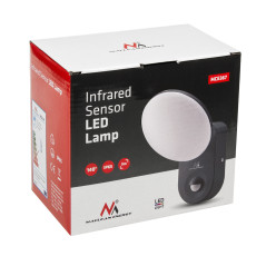 LED-lampa med PIR-sensor från Maclean, väggmonterad, med PIR-sensor, PC+ALU, 15W, 1100lm, IP65, Neutral White 4000K, grå…
