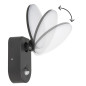 LED-lampa med PIR-sensor från Maclean, väggmonterad, med PIR-sensor, PC+ALU, 15W, 1100lm, IP65, Neutral White 4000K, grå, MCE367