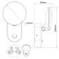 LED-lampa med PIR-sensor från Maclean, väggmonterad, med PIR-sensor, PC+ALU, 15W, 1100lm, IP65, Neutral White 4000K, grå, MCE367