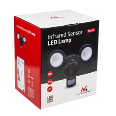 LED-lampa Maclean, Väggmonterad, Med PIR-sensor, PC+ALU, 20W, 1900lm, IP65, Neutralvitt 4000K, Grå, MCE368 | HandlaSmidigt.se