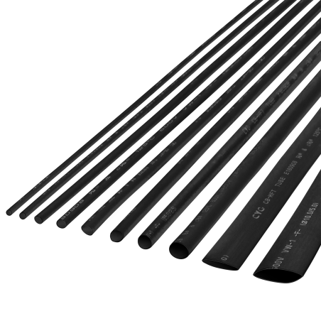 Krympslang 2,0 mm - 1 m svart Rebel