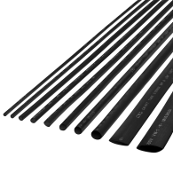 Krympslang 6,5 mm-1 m svart Rebel