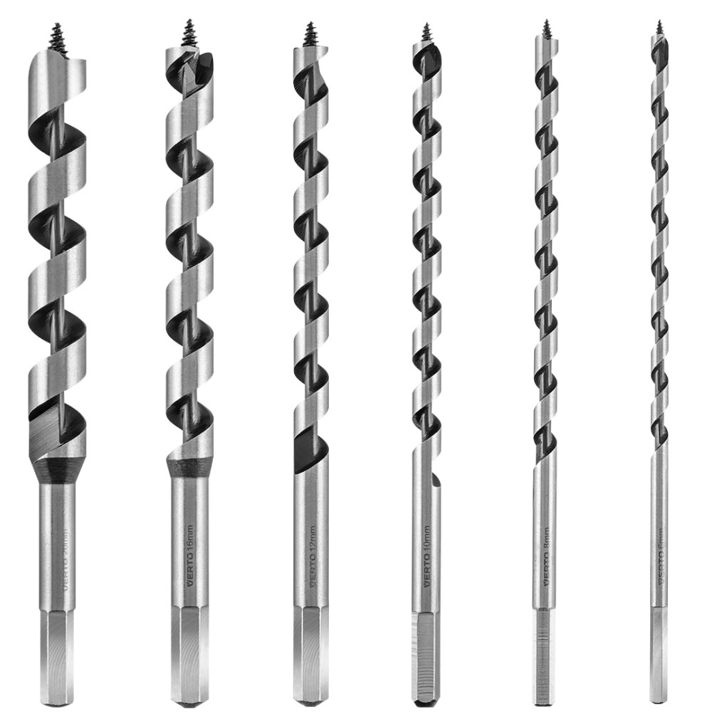 Spiralborrar för trä 230 mm, set med 6 stycken. Spiralborrar för trä 230 mm, set med 6 stycken.