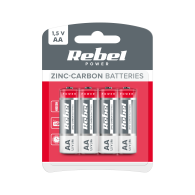 Zinkkolbatterier REBEL R6 4 st/pack