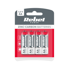 Zinkkolbatterier REBEL R6 4 st/pack