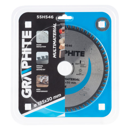 Klinga till såg, cirkelsåg, 185 x 30 mm, 60 tänder, universal