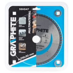 Skivklinga för såg, cirkelsåg, 216 x 30 mm, 60 tänder, universal