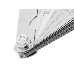 Spaltmått med 16 avvikta blad (0,127 - 0,508 mm) av rostfritt stål 65MN. | HandlaSmidigt.se