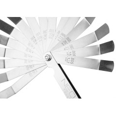 Spaltmått med 16 avvikta blad (0,127 - 0,508 mm) av rostfritt stål 65MN. | HandlaSmidigt.se