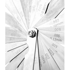 Spaltmätare 26 blad (0,04 - 0,63 mm) 65MN/rostfritt stål | HandlaSmidigt.se