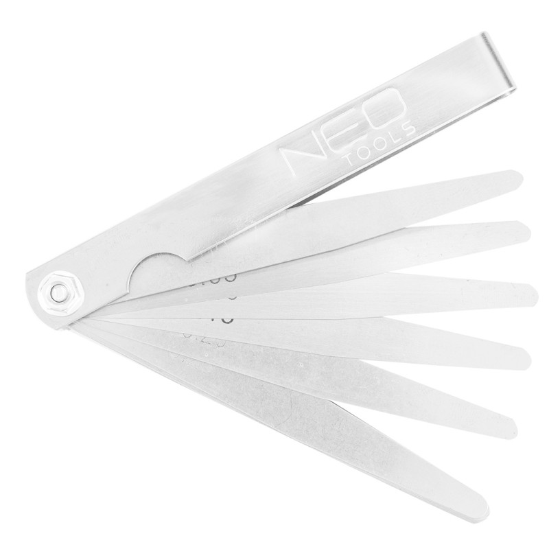 Spaltmätare 20 blad (0,05 - 1,0 mm) 65MN/Rostfritt stål
