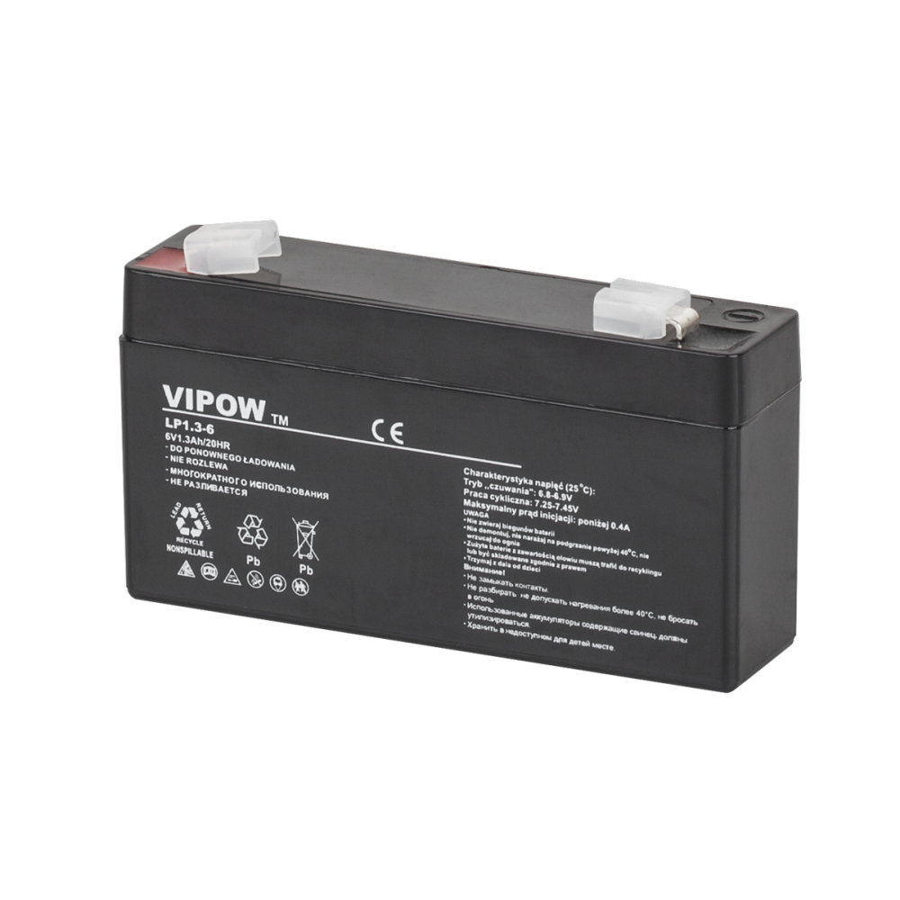 Gelbatteri VIPOW 6V 1.3Ah