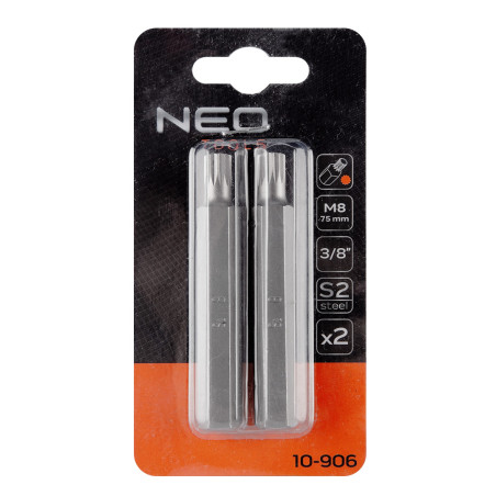 Ändstycke Spline M8 x 75 mm, S2 x 2 st.