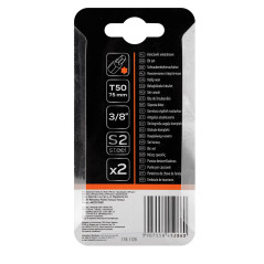 Spetsen TORX T50 x 75 mm, S2 x 2 st.