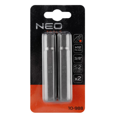 Hex-spets 12 x 75 mm, S2 x 2 st.