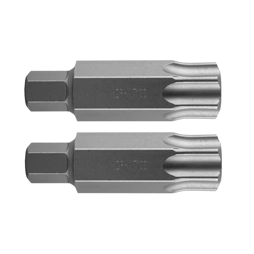 Spetsen TORX T100 x 75 mm, S2 x 2 st. Spetsen TORX T100 x 75 mm, S2 x 2 st.