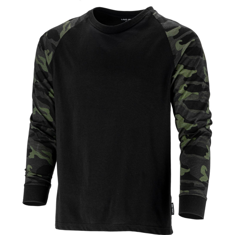 T-shirt med lång ärm. 190g/m2, kamouflage-svart, 'l', CE, Lahti

Let me know if you need help with anything else!