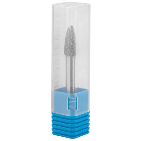 Fräs för metall HM, typ F (rundad spets), 8 x 18 mm, skaft 6 x 45 mm.