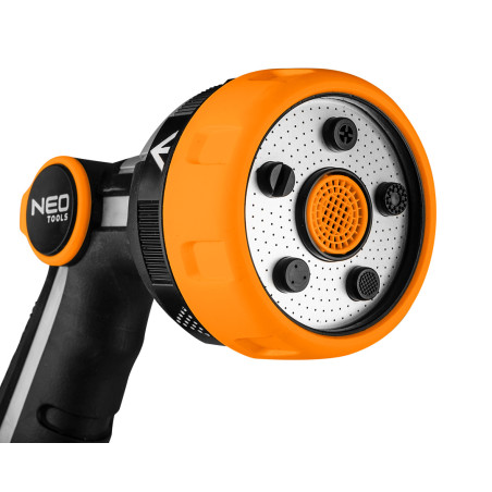 Multifunktionell sprinkler med 5 funktioner, med steglös reglering, metallskiva