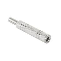 Kontakt Jack 6,3 mm stereo, metall, förnicklad