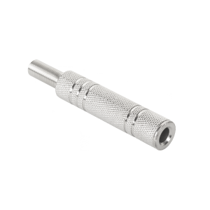 Kontakt Jack 6,3 mm stereo, metall, förnicklad