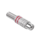 RCA-kontakt nickel 2 ränder på röd kabel