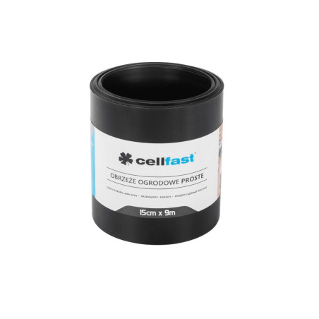 Kantsten rak 15cm x 9m Cellfast svart