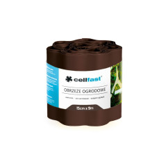 Kantsten vågig trädgård 15cm x 9m Cellfast brun