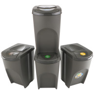 Set med korgar för sortering Sortibox 4x35L grå